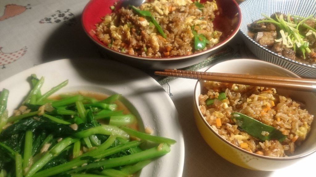 Légumes sautés et riz cantonais